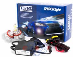 Kit Lâmpada Farol LED H8 32W 12Va24V 6000K 2200 Lumem SLL-10008