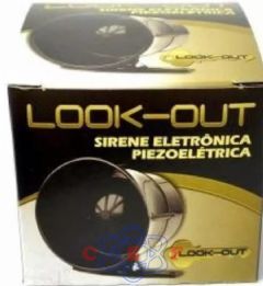 Sirene Eletr�nica Piezoel�trica Bitonal Media (Dois Toques) Look-Out uso para Seguran�a ( Guarda)