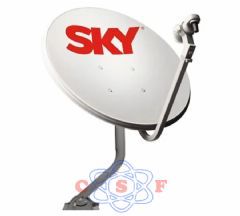 Antena Mini Parabólica Sky de 60cm - Banda KU + LNB Simples