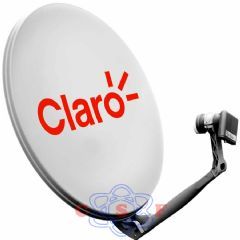 Antena Mini Parabólica de 60cm Claro/Visiontec - Banda KU + LNB Simples