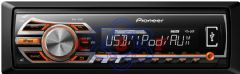 Auto Rádio Pioneer MVH-158UI RDS Media Receiver entradas USB MP3 WMA AUX saida RCA