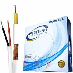 Cabo Coaxial Frapa Bipolar 4mm 80%Malha para Camera Segurança