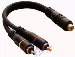 Cabo RCA GC Y 1 Rca Femea +2Rca Macho 15cm