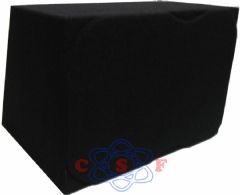 Caixa Selada Lurecar Box 1x12" Trio Carpete preto 40 Litros Frente Com Relevo