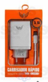 Carregador Celular Altomex Carga Rapida 5,1 Amperes Bivolt Saida USB 5 Volts AL 5900 TY abo USB + Tipo C