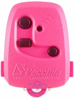 Controle Remoto Transmissor Portão TX 3C Peccinin para Portão Eletrônico 433,92 MHz Rosa