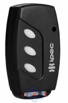 Controle Remoto Transmissor TX Deco ipec SAW 433MHZ para Portão Eletrônico Preto 3 Botões