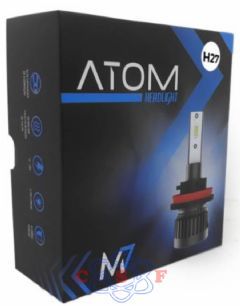 Kit Lâmpada Farol Led R8 M7 Atom H27 50W 12 Volts Lumens 7400 par 6500K Menor Lâmpada do Mercado 880/881