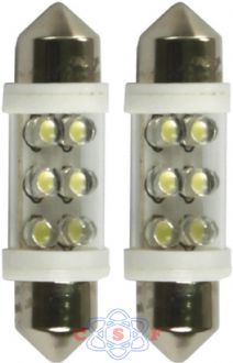 Lmpada Automotiva Led Branco Torpedo 12V Teslla TL6418 Kit Ultra White