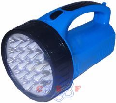 Lanterna Portátil Recarregável 19 LED LED-1706 Azul