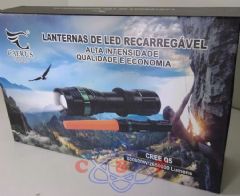 Lanterna Super Leds Caerus Bateria Recarregvel ajuste de Foco com Carregador CREE 05