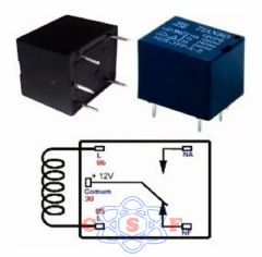 Mini Rele 24Volts 5 Terminais 10A em 125 Vac 10A 28 Vdc