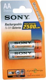Pilha Recarregável Sony NH AA B2E 1,2V 2500mAh AA