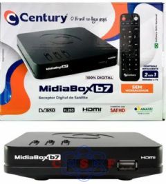 Receptor Parabólica Century Midia Box B7 Satélite Digital HD SATHD Regional,sem Conversor Digital Terrestre para KU