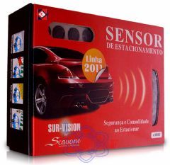 Sensor de Estacionamento/Ré Sur-Vision Scavone com 4 Sensores Preto