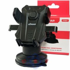 Suporte Veicular para Celular e GPS Trava Automática XTRAD ff0087 Fixação no Parabrisa
