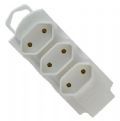 Barra de Tomada Tripla Mecatool 2P + T 10A / 20A Branco