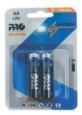 Pilha Alcalina Pequena AA Proeletronic AA (LR6)1,5V Blister com 2 Pilhas