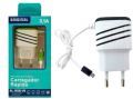 Carregador Smart Rpido para Celular 2 X Usb Com Cabo 1 Metro V8 3.1a Original